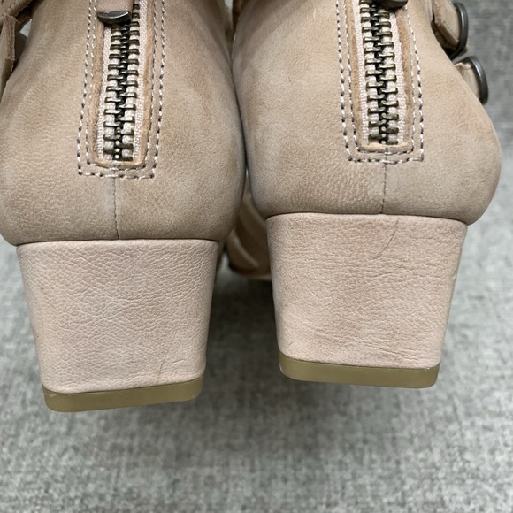 Eileen Fisher women Sandals Kyra tan Nubuck Leather Open‎ Peep Toe Size 6 - Picture 5 of 14